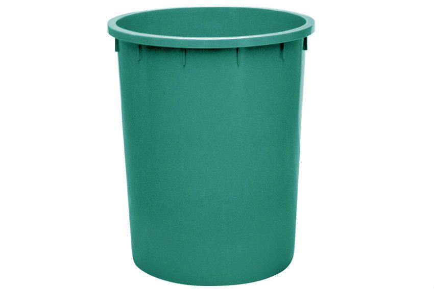 Qubb Cilindrische afvalton - 200L - &oslash;538mm - excl. deksel - Groen