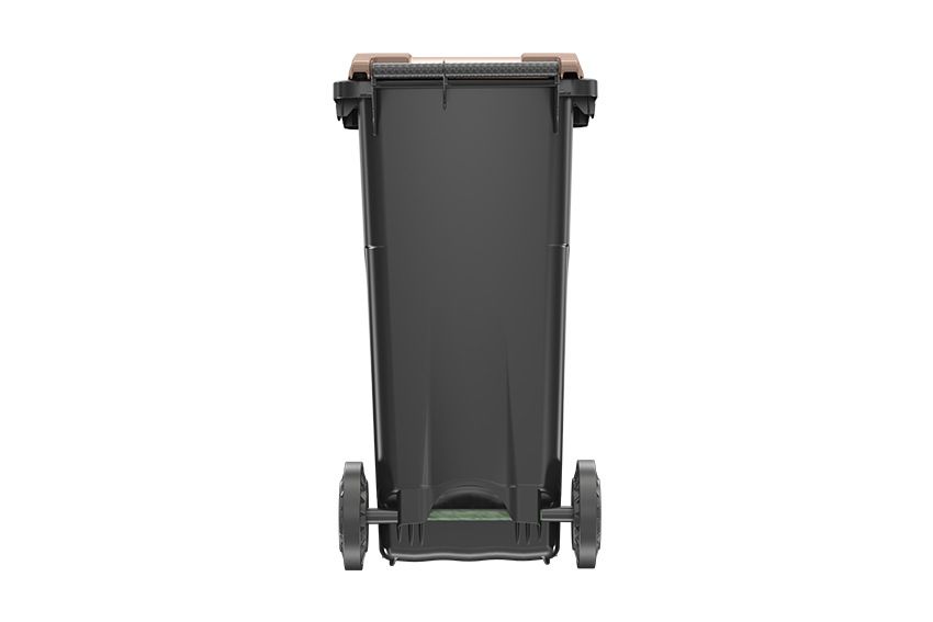 Sulo Afvalcontainer op wielen - 120L - met bruin deksel
