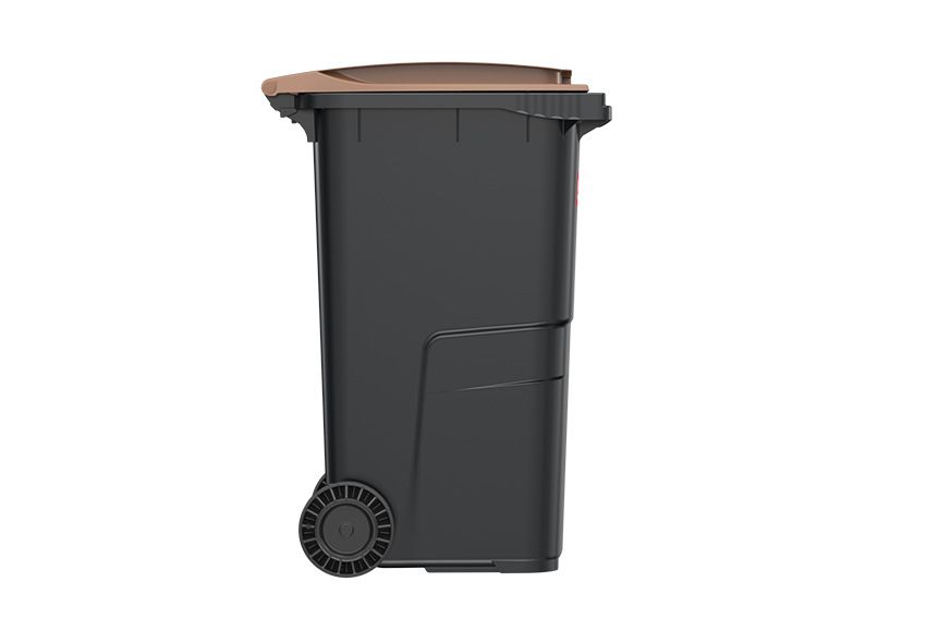 Sulo Afvalcontainer op wielen - 240L - met bruin gekleurd deksel
