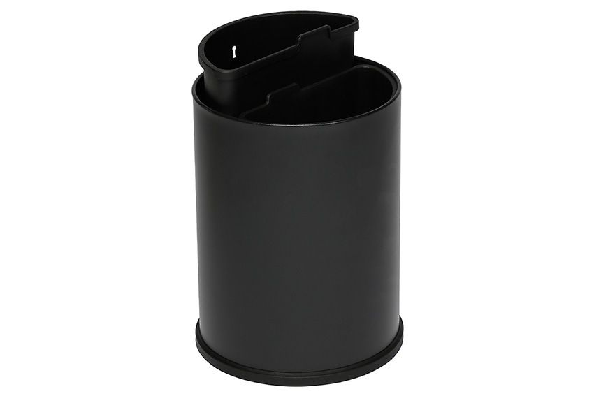 Probbax Ronde afvalkorf 10L - 2 compartimenten - inzetbakjes zwart 5L