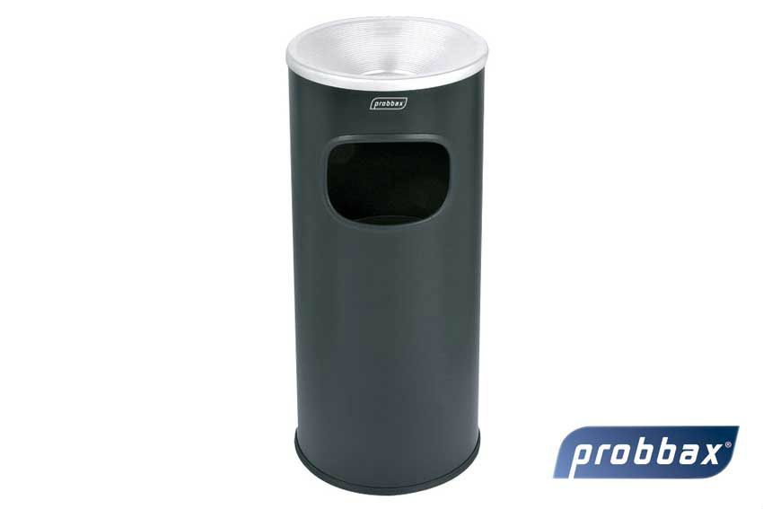 Probbax Asbak / afvalbak met binnenemmer 30L - Anthraciet