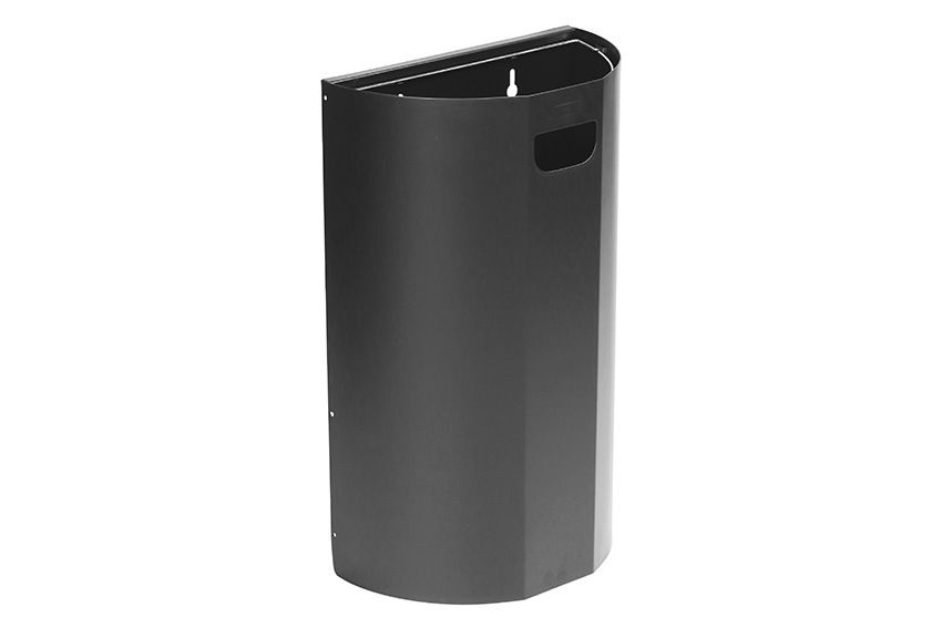 Probbax Halfronde muurafvalbak - 40L - 350x190x495mm - Anthraciet