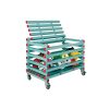 REA Kunststof stockagewagen - 1200x700x930mm - 90mm opening - Groen