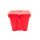 Qubb Strooizoutbak 110L - 650x550x625mm - Rood