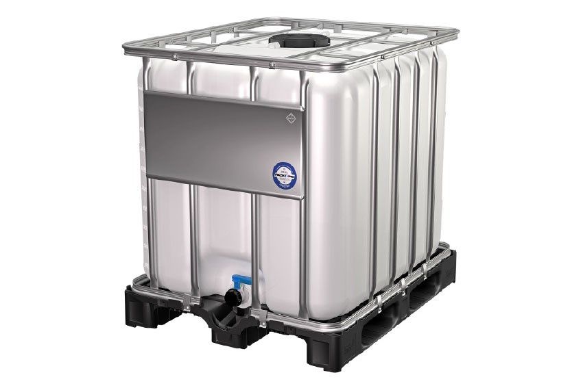 Werit IBC container 1000L - 1200x1000x1175mm - &oslash;225mm - Wit