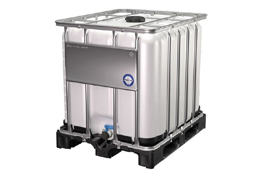 Werit IBC container un 1000L - 1200x1000x1175mm - met ontgasser - Wit