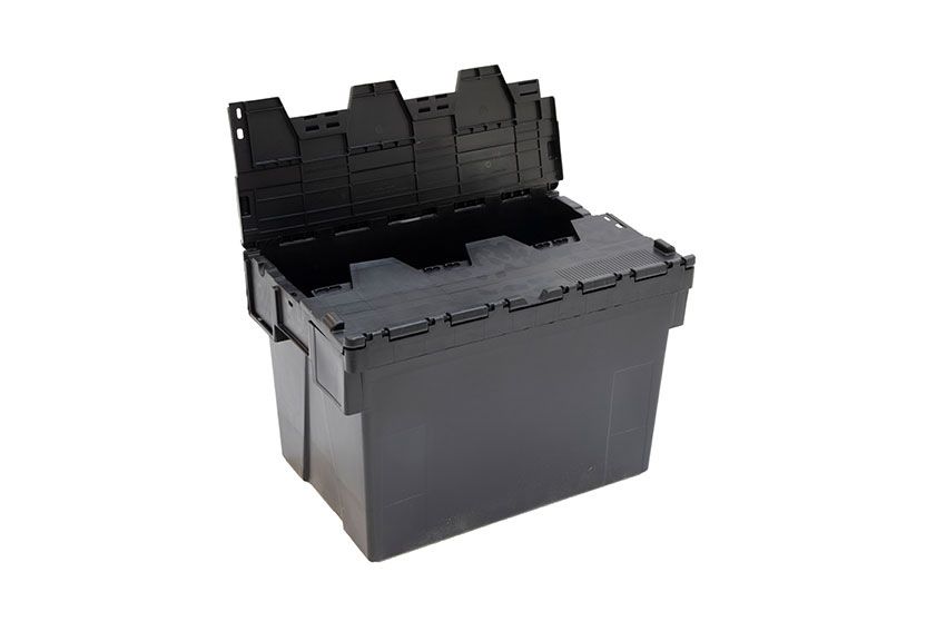 Loadhog Distributiebak Ergo 69L &ndash; 600x400x400mm - Regeneraat - Zwart