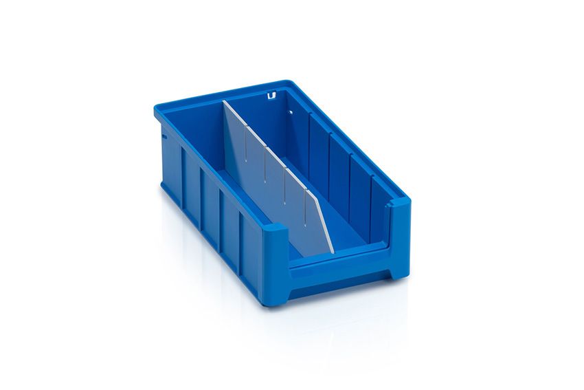 Qubb Langsverdeler uitsparingen legbordstellingbak Blue Box - 300x90mm