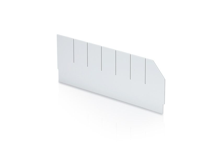 Qubb Langsverdeler met uitsparingen legbordstellingbak Blue Box - 400x140mm