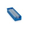 Qubb Langsverdeler met uitsparingen legbordstellingbak Blue Box - 500x90mm