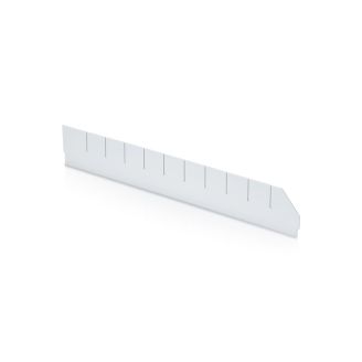 Qubb Langsverdeler met uitsparingen legbordstellingbak Blue Box - 600x90mm