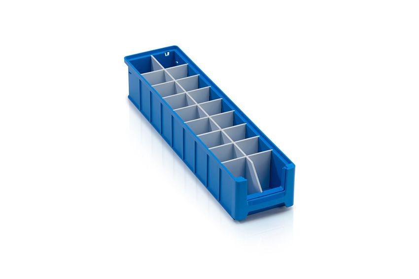 Qubb Dwarsverdeler met uitsparingen legbordstellingbak Blue Box - 117x90mm