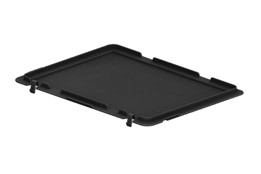 Qubb EN Scharnierend deksel Budget Recycled - 400x300x19mm - Zwart