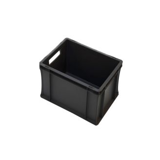 Qubb EN Stapelbak Budget Recycled 25L Zwart - 400x300x270mm - gesloten