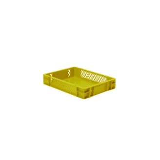 Rainbow EN Stapelbak Rainbow 7L - 400x300x75mm - geperforeerde - Geel