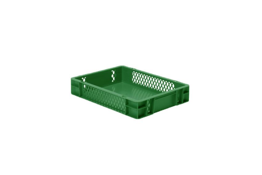 Rainbow EN Stapelbak Rainbow 7L - 400x300x75mm - geperforeerde - Groen