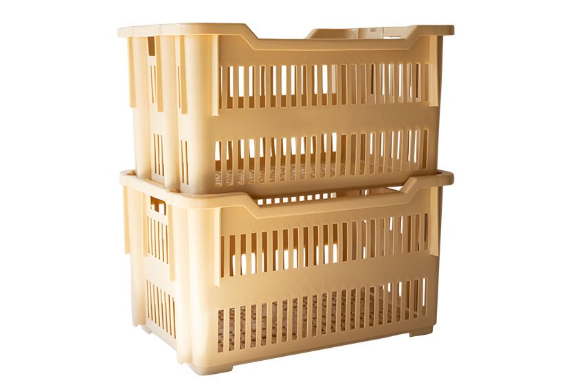 Qubb Nestbare draaistapelbak 43L - 565x380x320mm - geperforeerd