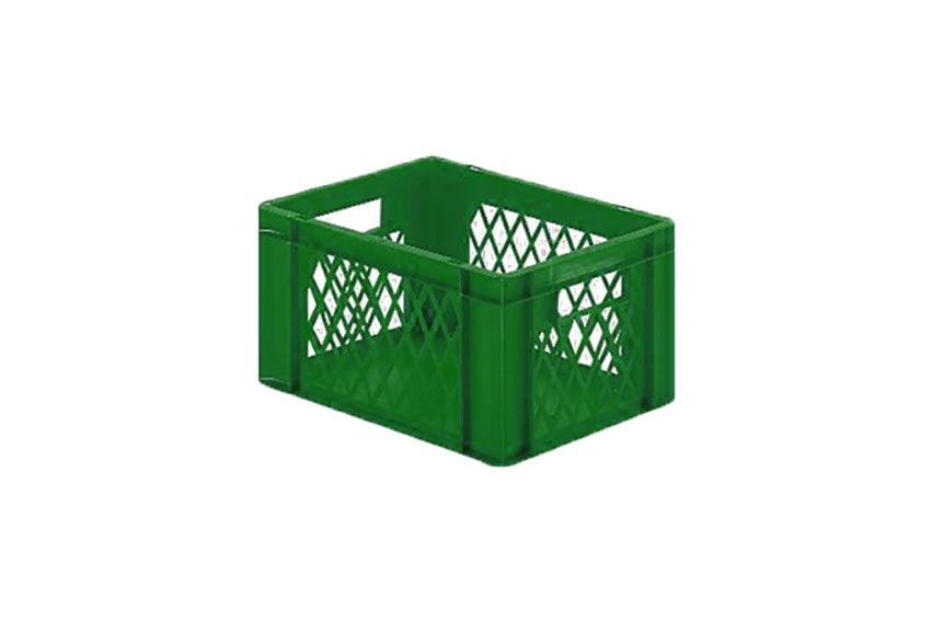 Rainbow EN Stapelbak Rainbow 19L - 400x300x210mm - geperforeerd - Groen