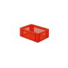 Rainbow EN Stapelbak Rainbow 13L - 400x300x145mm - geperforeerd - Rood