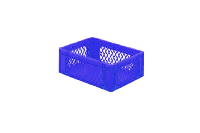 Rainbow EN Stapelbak Rainbow 13L - 400x300x145mm - geperforeerd - Blauw
