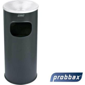 Probbax - combinatie asbak / papierbak - zwart - 30 L