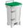 Afvalcontainer met pedaal en deur - op wielen - 90 L