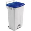 Afvalcontainer met pedaal - op wielen - 90 L