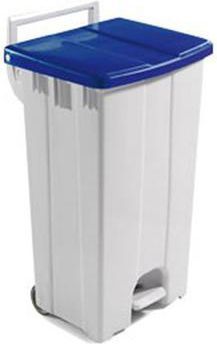Afvalcontainer met pedaal - op wielen - 90 L