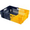 Euronorm Draaistapelbak - 600X400X187 Geperforeerd Nestbaar Bi-Color