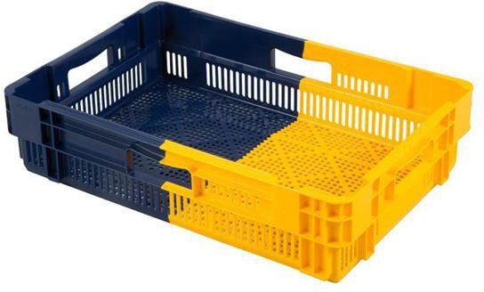 Euronorm Draaistapelbak - 600X400X147 Geperforeerd Nestbaar Bi-Color