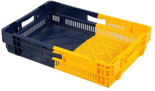 Euronorm Draaistapelbak - 600X400X127 Geperforeerd Nestbaar Bi-Color