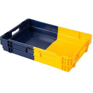 Euronorm Draaistapelbak - 600X400X123 Gesloten - Nestbaar - Bi-Color