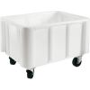 Grootvolume opslagbak 800x600x550 mm - geribd, op wielen